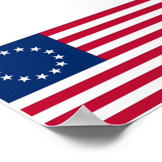 Poster Drapeau Betsy Ross (Coin)