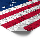 Poster Drapeau Betsy Ross en détresse (Coin)