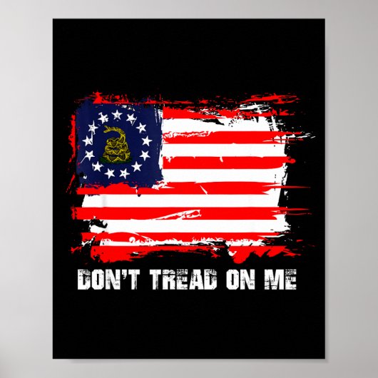 Poster Drapeau Betsy Ross Ne Marche Pas Sur Moi Patriote  (Devant)