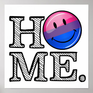 Poster Drapeau bi-sexuel, réchauffement des ménages