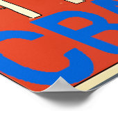 Poster Drapeau blanc rouge (Coin)