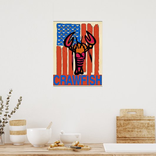 Poster Drapeau blanc rouge (Cuisine)
