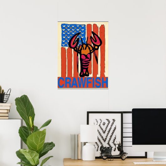 Poster Drapeau blanc rouge (Bureau à domicile)