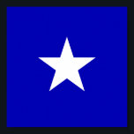 Poster Drapeau bleu Bonnie<br><div class="desc">Drapeau Bonnie Bleu. Le drapeau bleu Bonnie était une bannière officieuse au début de la guerre de Sécession en 1861. Il se compose d'une étoile blanche à cinq branches sur un champ bleu. Il ressemble beaucoup au drapeau de la courte République de Floride occidentale de 1810, ainsi qu'au drapeau actuel...</div>