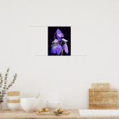 Poster Drapeau bleu clair Iris Fleur (Cuisine)