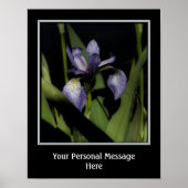 Poster Drapeau Bleu Iris Créez Votre Propre Citation (Devant)