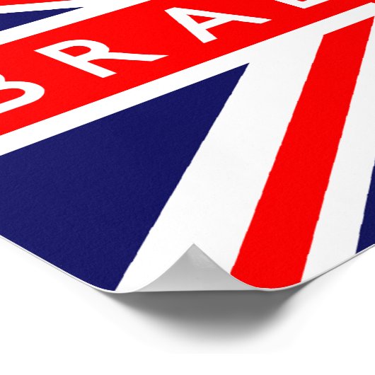 Poster Drapeau Bradford UK (Coin)