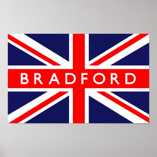 Poster Drapeau Bradford UK (Devant)