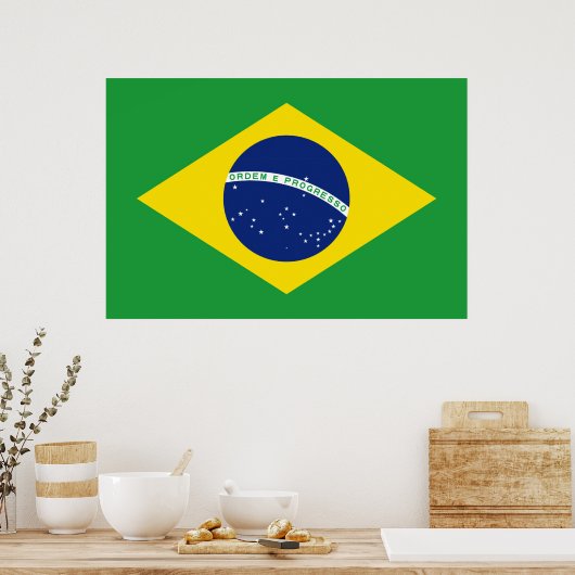 Poster Drapeau Brésil (Cuisine)