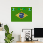 Poster Drapeau brésilien (Bureau à domicile)