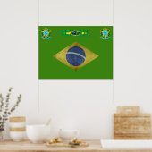 Poster Drapeau brésilien (Cuisine)