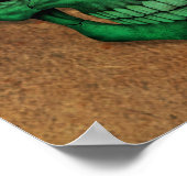 Poster Drapeau brésilien vieilli et porté (Coin)