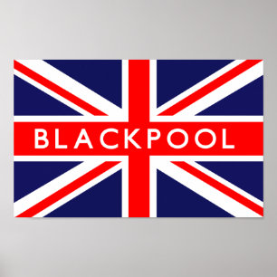 Poster Drapeau britannique Blackpool