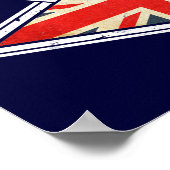 Poster Drapeau britannique de hockey sur glace (Coin)