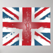 Poster Drapeau britannique Union Jack Abstrait Wax Art (Devant)