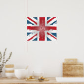 Poster Drapeau britannique Union Jack Abstrait Wax Art (Cuisine)