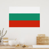 Poster Drapeau Bulgarie tricolore (Cuisine)