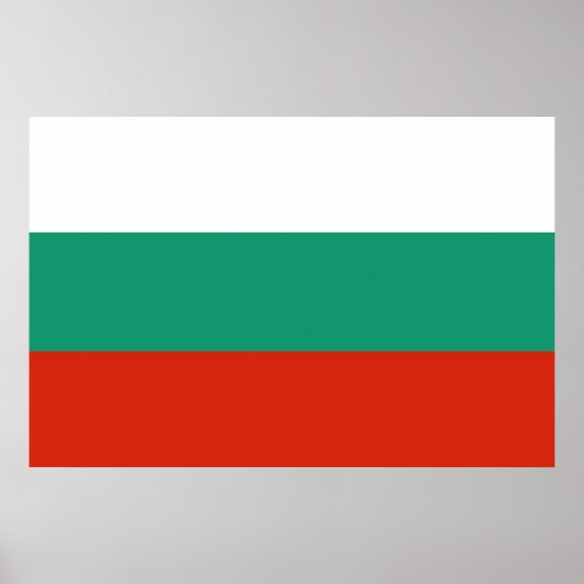 Poster Drapeau Bulgarie tricolore (Devant)