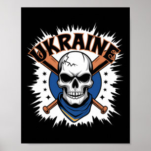Poster Drapeau Cadeau Ukraine Ukraini Kiev Ukrainien Ukra