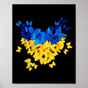 Poster Drapeau cadeau Ukraine Ukraini Kiev Ukrainien Ukra