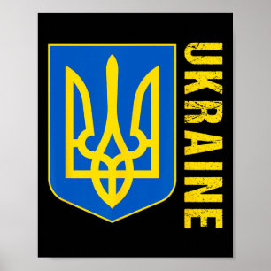 Poster Drapeau Cadeau Ukraine Ukraini Kiev Ukrainien Ukra