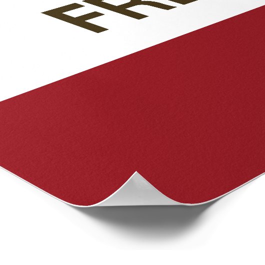 Poster Drapeau californien Fremont (Coin)