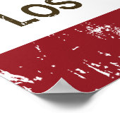 Poster Drapeau californien Los Gatos (Coin)