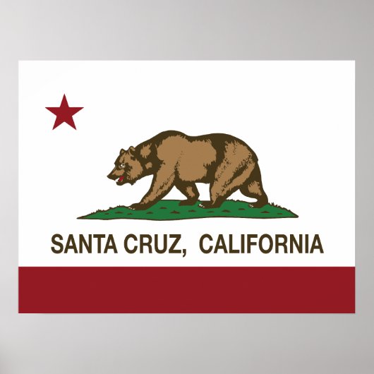 Poster Drapeau californien Père Noël Cruz (Devant)