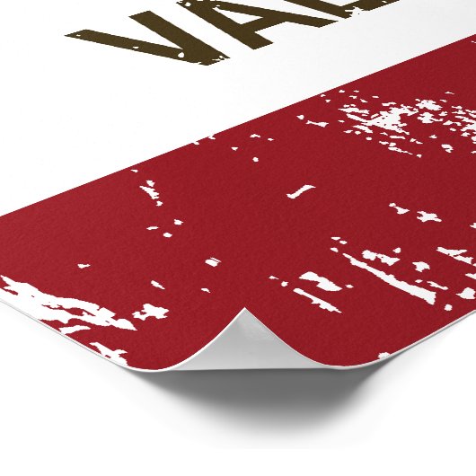 Poster Drapeau californien Vallejo (Coin)