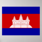 Poster Drapeau cambodgien (Devant)