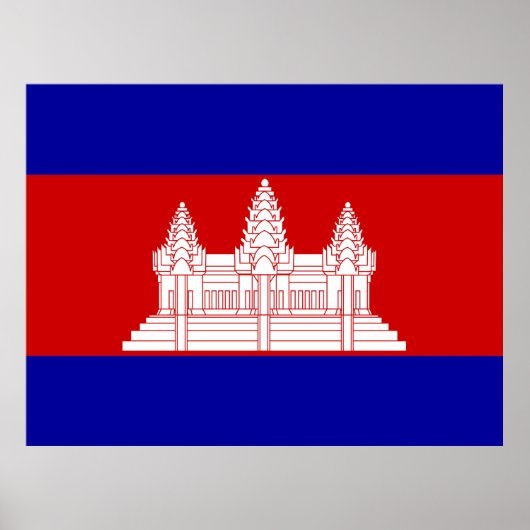 Poster Drapeau cambodgien (Devant)