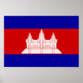 Poster Drapeau cambodgien (Devant)