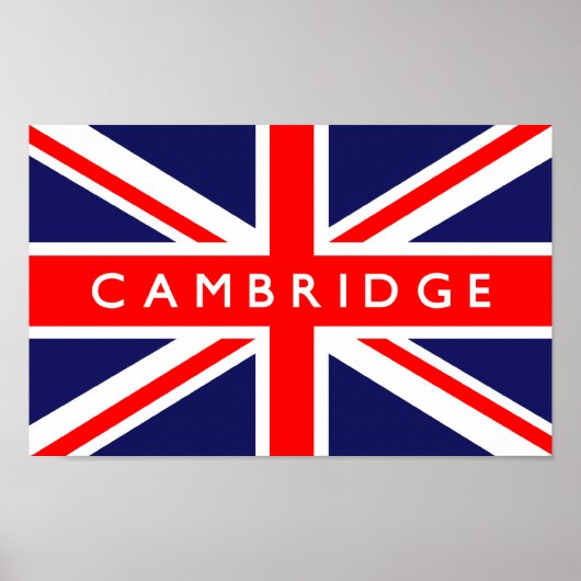 Poster Drapeau Cambridge UK (Devant)