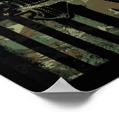 Poster Drapeau Camo Américain Chasse De Chasse De Chasse (Coin)