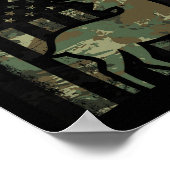 Poster Drapeau Camo Américain Chasse De Chasse De Chasse  (Coin)