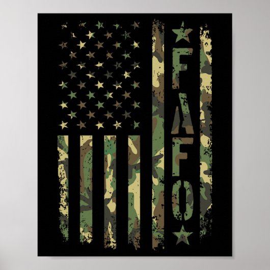 Poster Drapeau camouflage Fafo (Devant)