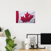 Poster Drapeau canadien. (Bureau à domicile)