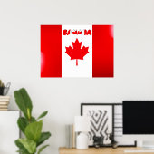 Poster Drapeau canadien (Bureau à domicile)