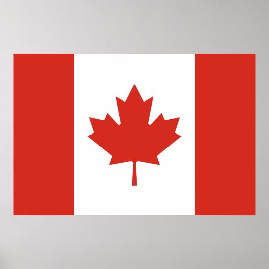 Poster Drapeau canadien (Feuille d'érable) (Canada) (Devant)