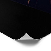 Poster Drapeau canadien Feuille d'érable Fractal (Coin)