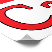 Poster Drapeau canadien polonais (Coin)