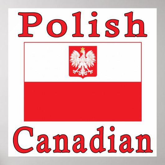 Poster Drapeau canadien polonais (Devant)
