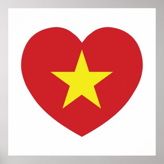Poster Drapeau cardiaque du Vietnam (Devant)