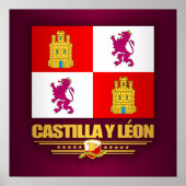 Poster Drapeau Castilla y Leon (Devant)