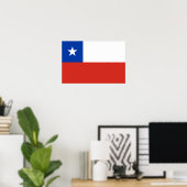 Poster Drapeau chilien patriotique (Bureau à domicile)