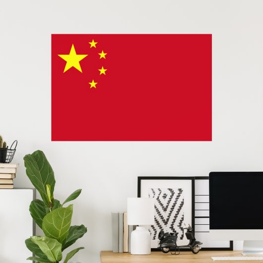 Poster Drapeau Chine (Bureau à domicile)