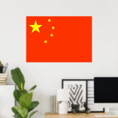 Poster Drapeau chinois (Bureau à domicile)