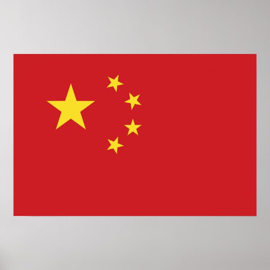 Poster Drapeau chinois (Devant)