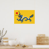 Poster Drapeau chinois de dragon Dynastie Qing (Cuisine)