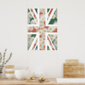 Poster Drapeau Chrysanthemums Flower Union Jack British ( (Cuisine)